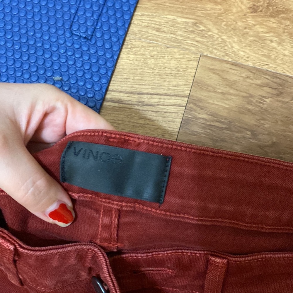 Vince Red Skinny Jeans Size 29 View 2